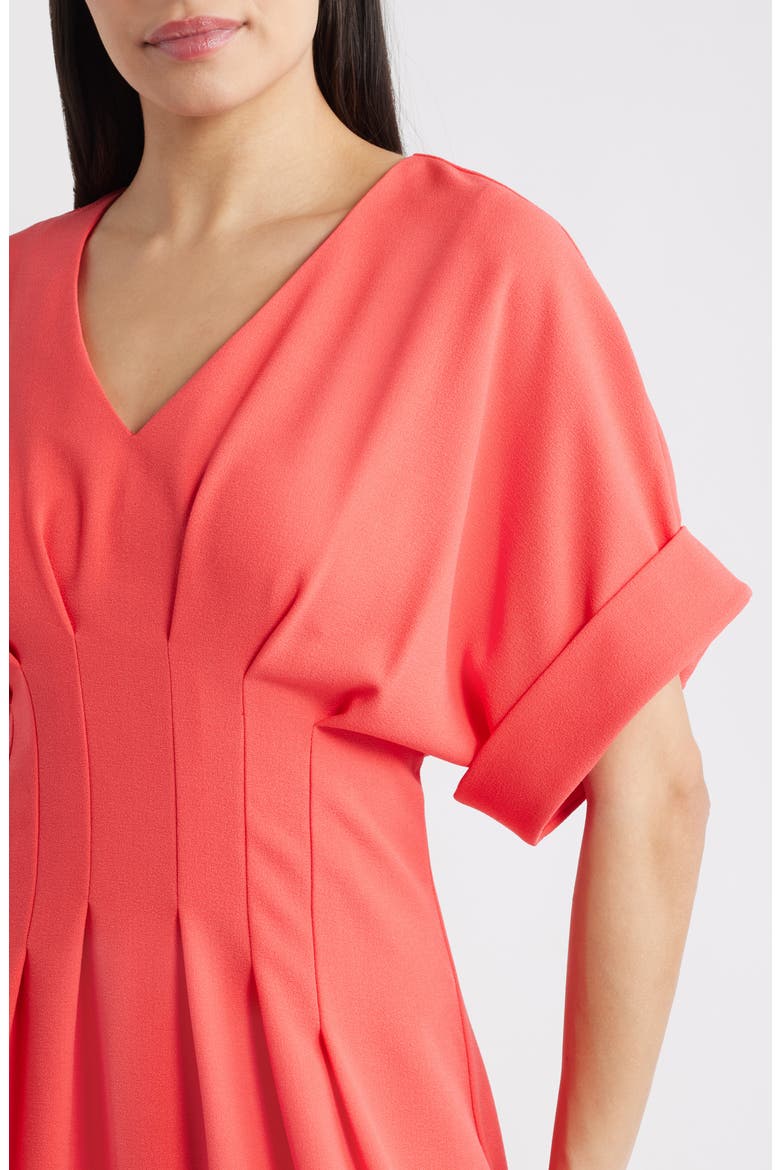Dolman Sleeve Midi Dress, Alternate, color, CORAL