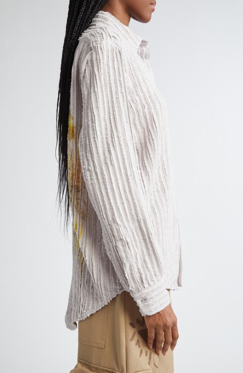 COLLINA STRADA COLLINA STRADA STONE FLOWER DRIP CONVENTION BUTTON-UP SHIRT
