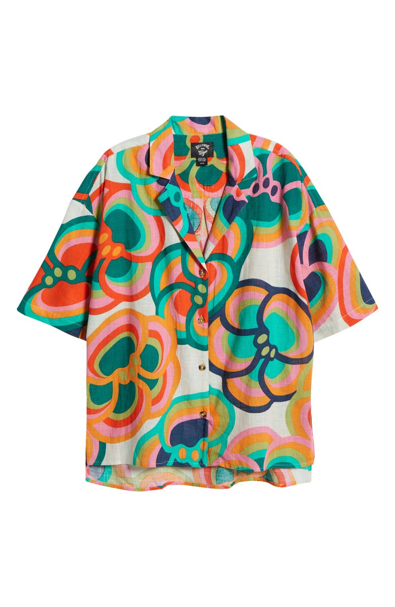 Billabong x Mami Wata Beachside Cover-Up Camp Shirt, Alternate, color,