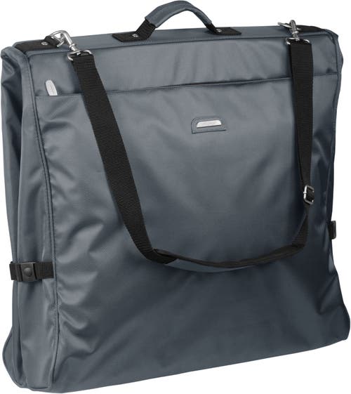 Wallybags 45" Premium Framed Garment Bag With Shoulder Strap And Multiple Pockets In Gray