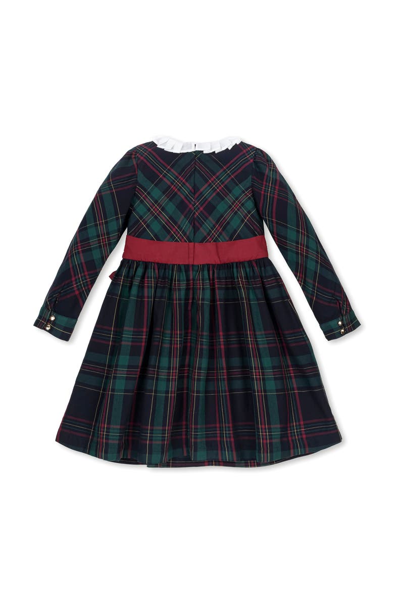 Hope & Henry Kids' Organic Pleated Collar Dress with Sash, Alternate, color, Scottish Plaid