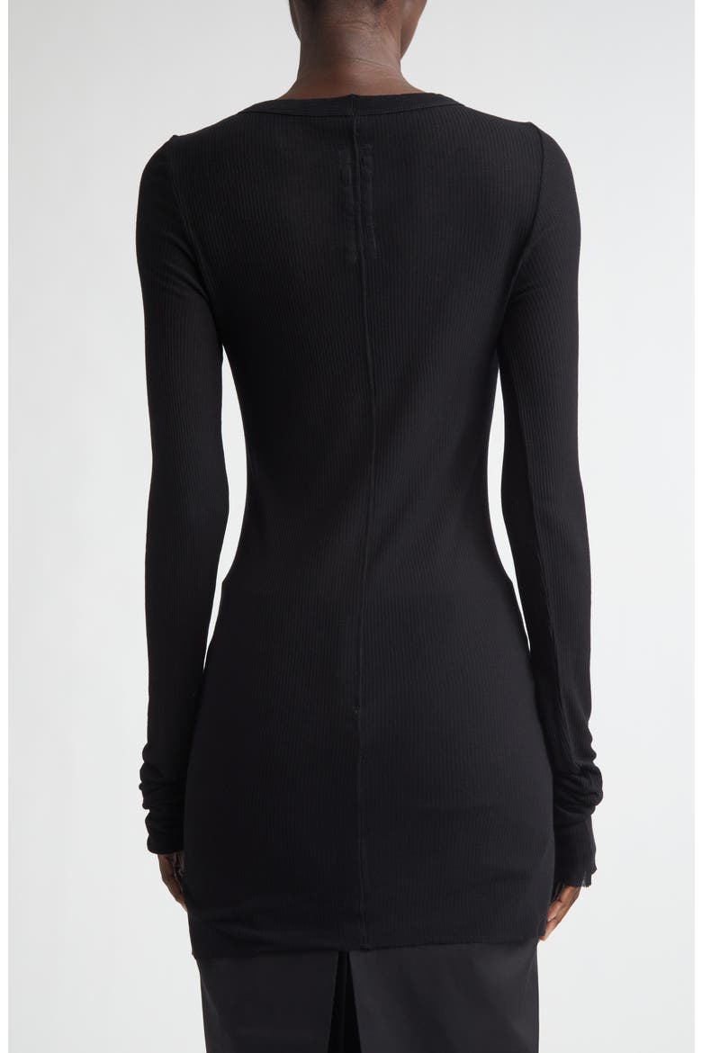 Rib Long Sleeve T-Shirt, Alternate, color, BLACK