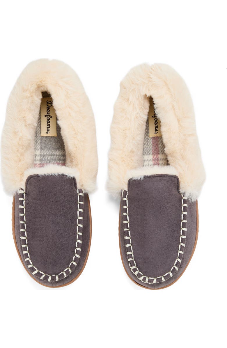 DEARFOAMS Ryland Cabin Moccasin Slipper, Alternate, color, Pavement