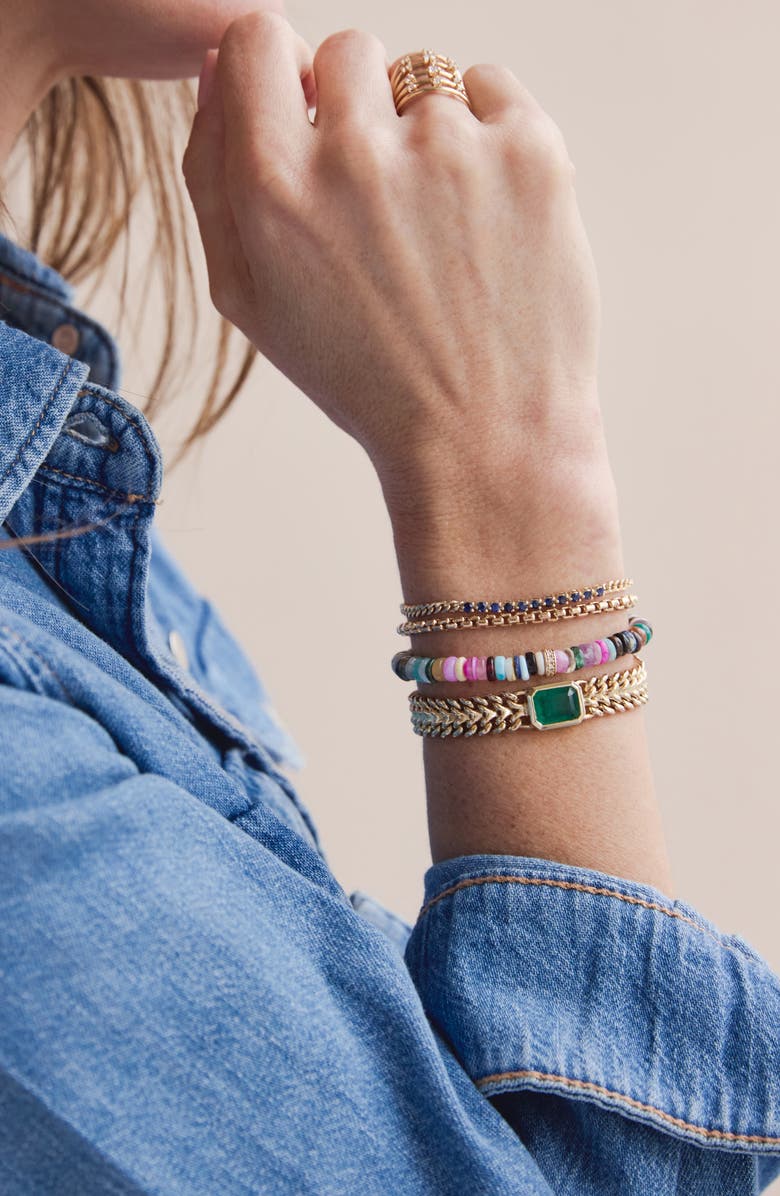 Zoë Chicco Blue Sapphire Tennis Bracelet, Alternate, color, 