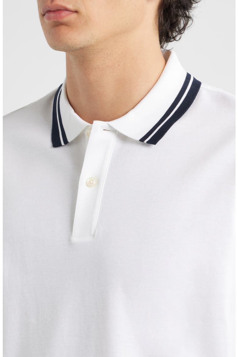 Parlay Tipped Cotton Polo, Alternate, color, WHITE
