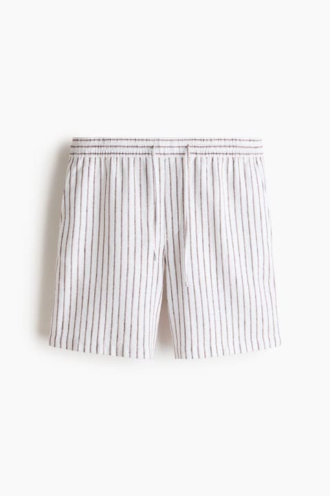 Relaxed Fit Linen-blend Shorts