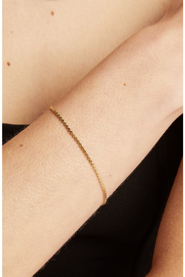 Wave Chain Bracelet, Alternate, color, Yellow
