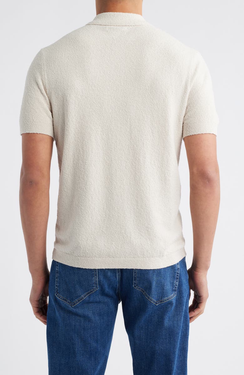 Nordstrom Short Sleeve Bouclé Polo Sweater, Alternate, color, Beige Pumice