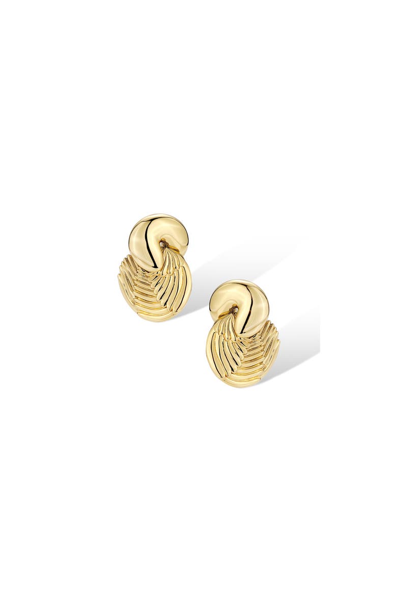 Horus Wing Earrings, Main, color, Gold