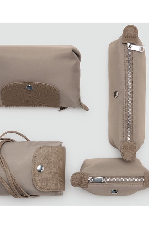 Mango Nylon Phone Crossbody Bag In Neutral