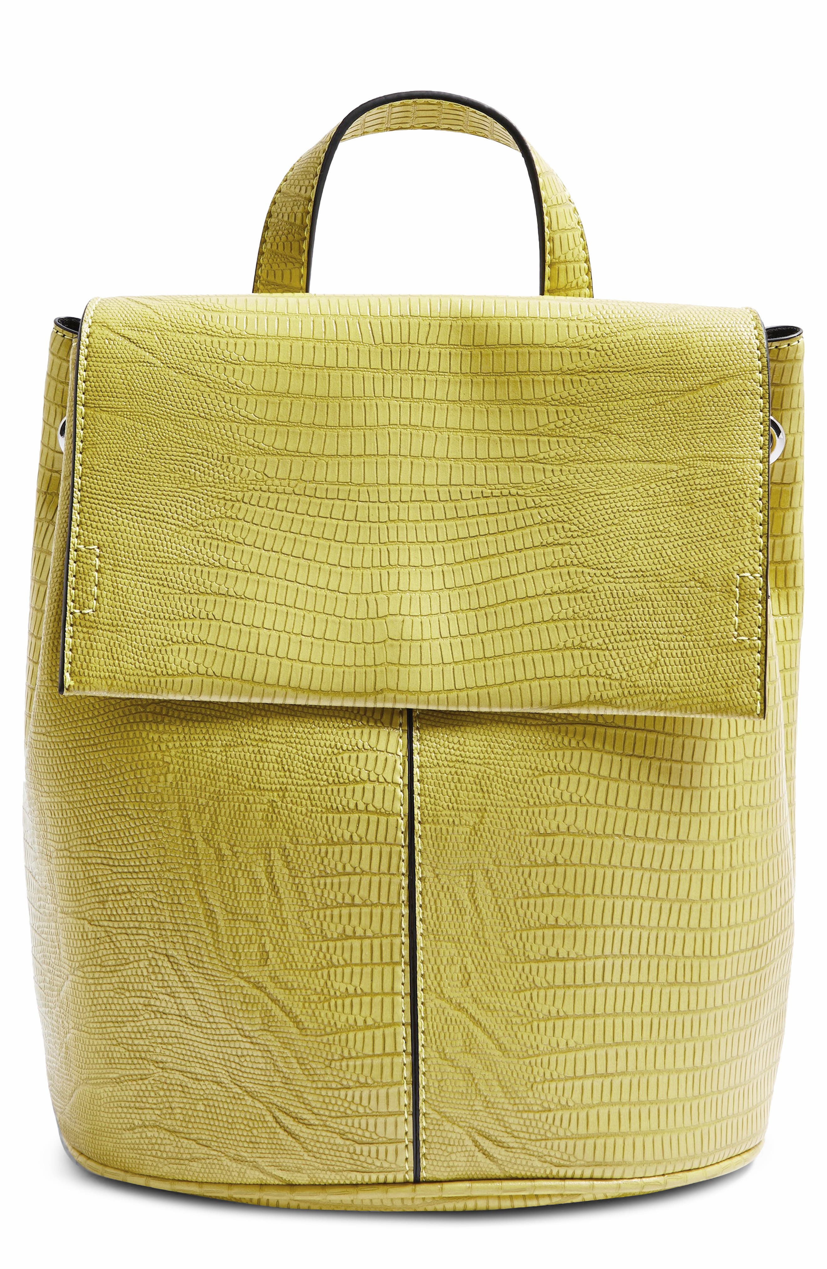 Topshop Ellis Flap Backpack, Main, color, 