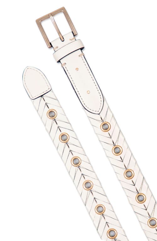 ALLSAINTS ALLSAINTS WOVEN LEATHER EYELET BELT 