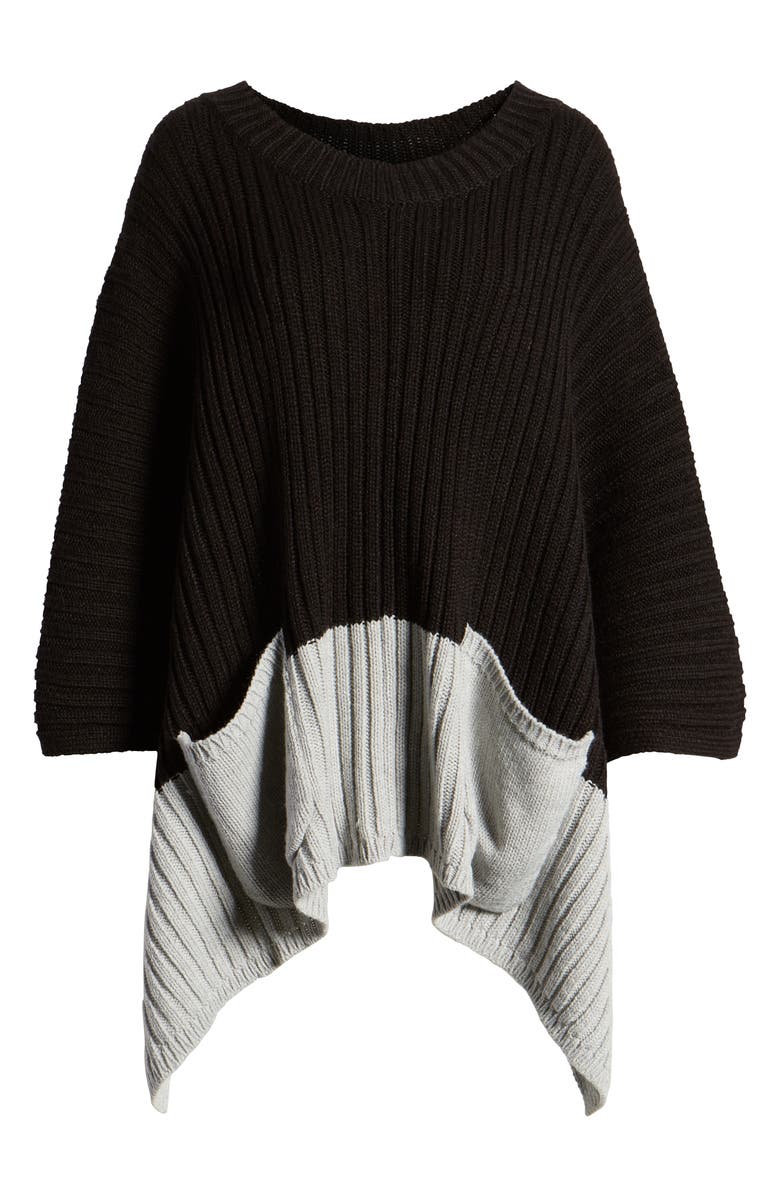 Treasure & Bond Rib Knit Poncho, Alternate, color,