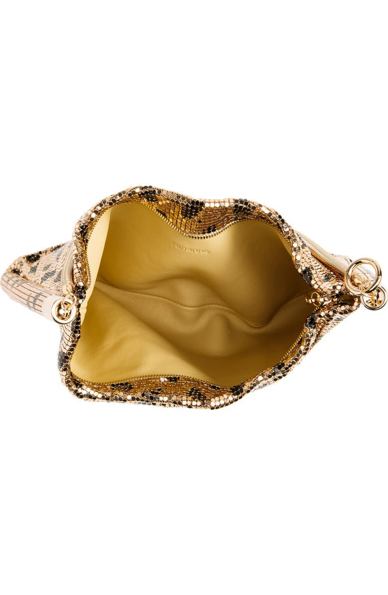 Rabanne Cheetah Print Mesh Shoulder Bag, Alternate, color,