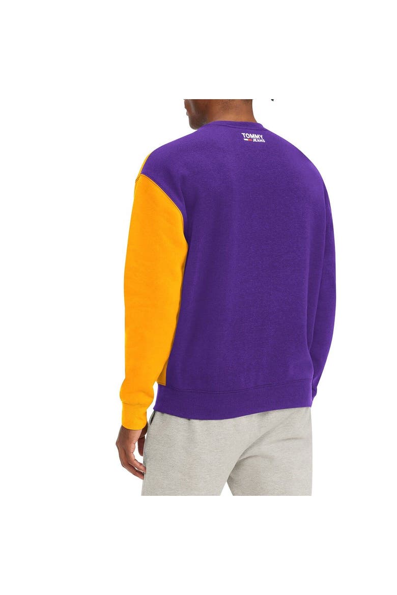 Men's Tommy Jeans Purple/Gold Los Angeles Lakers Keith Split Pullover Sweatshirt, Alternate, color, Purple