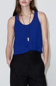MANGO Flowy Cropped Top