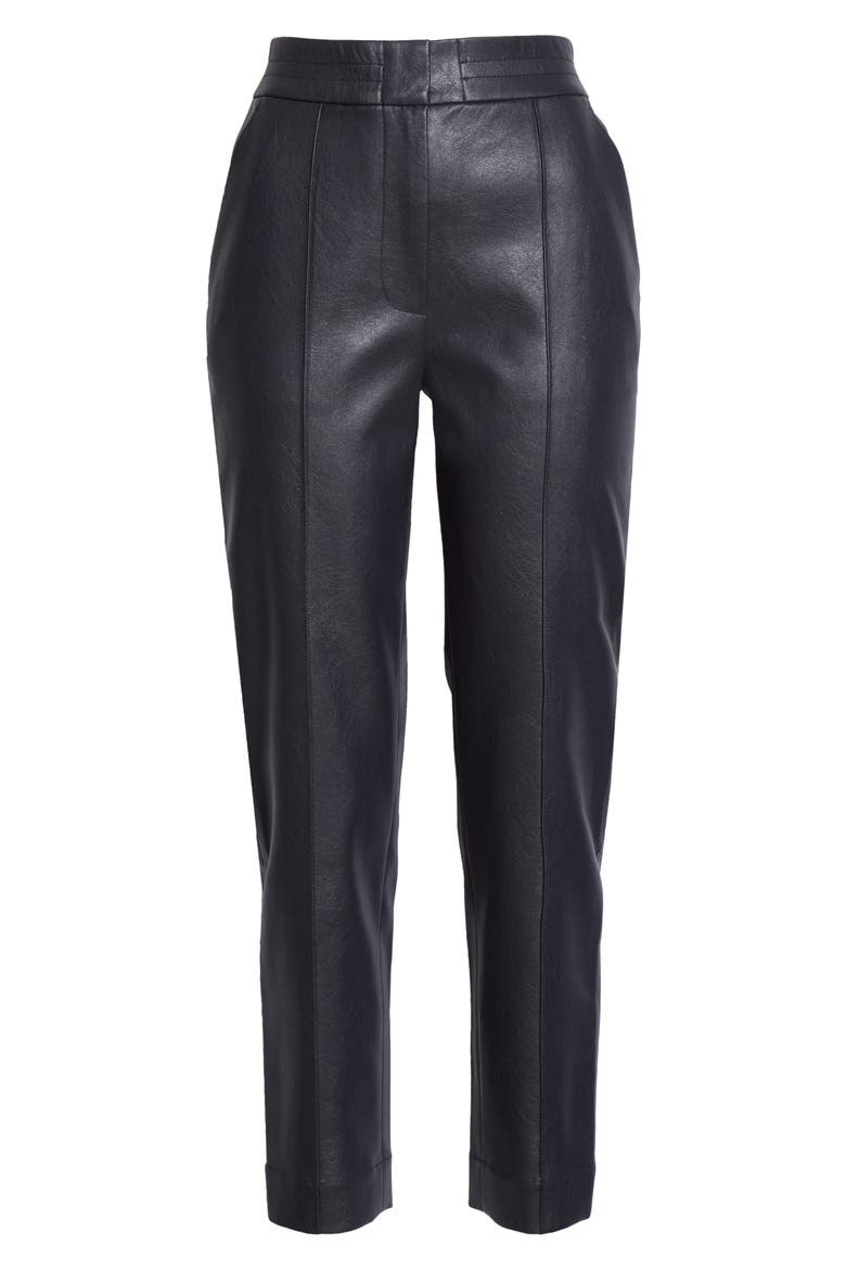 Faux Leather Pants, Alternate, color, NAVY