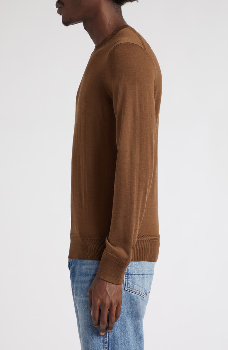 TOM FORD Fine Gauge Merino Wool Sweater, Alternate, color, Wood