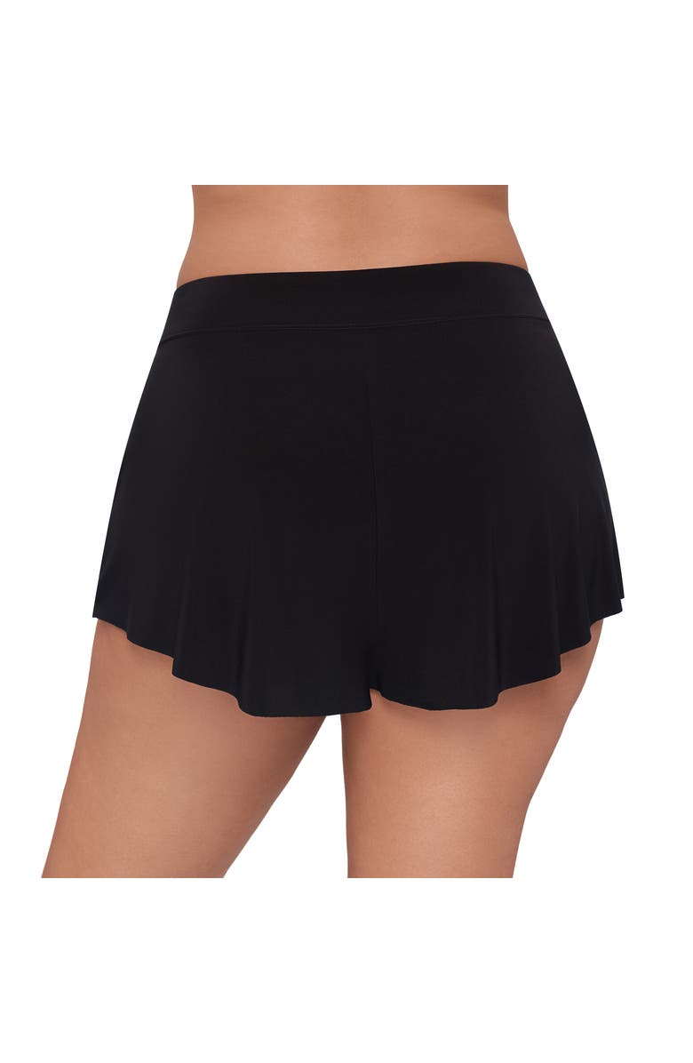 Trimshaper Mid-Rise Drape Swim Short, Alternate, color, Black
