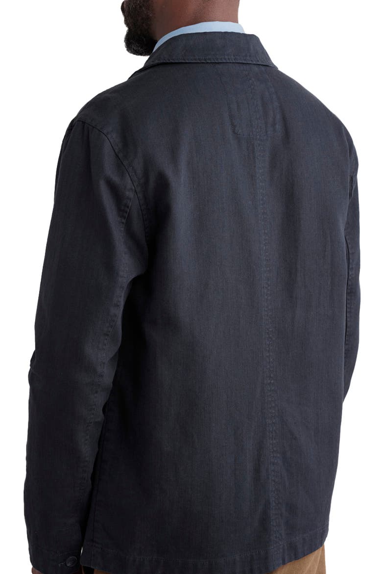 Tollgate Herringbone Linen & Organic Cotton Blazer, Alternate, color, INKWELL