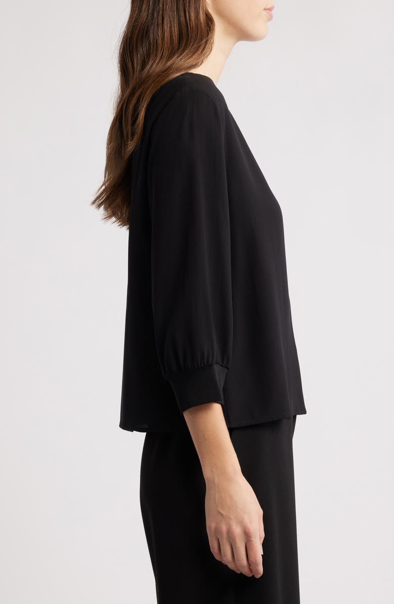 Eileen Fisher Bateau Neck Silk Top, Alternate, color,