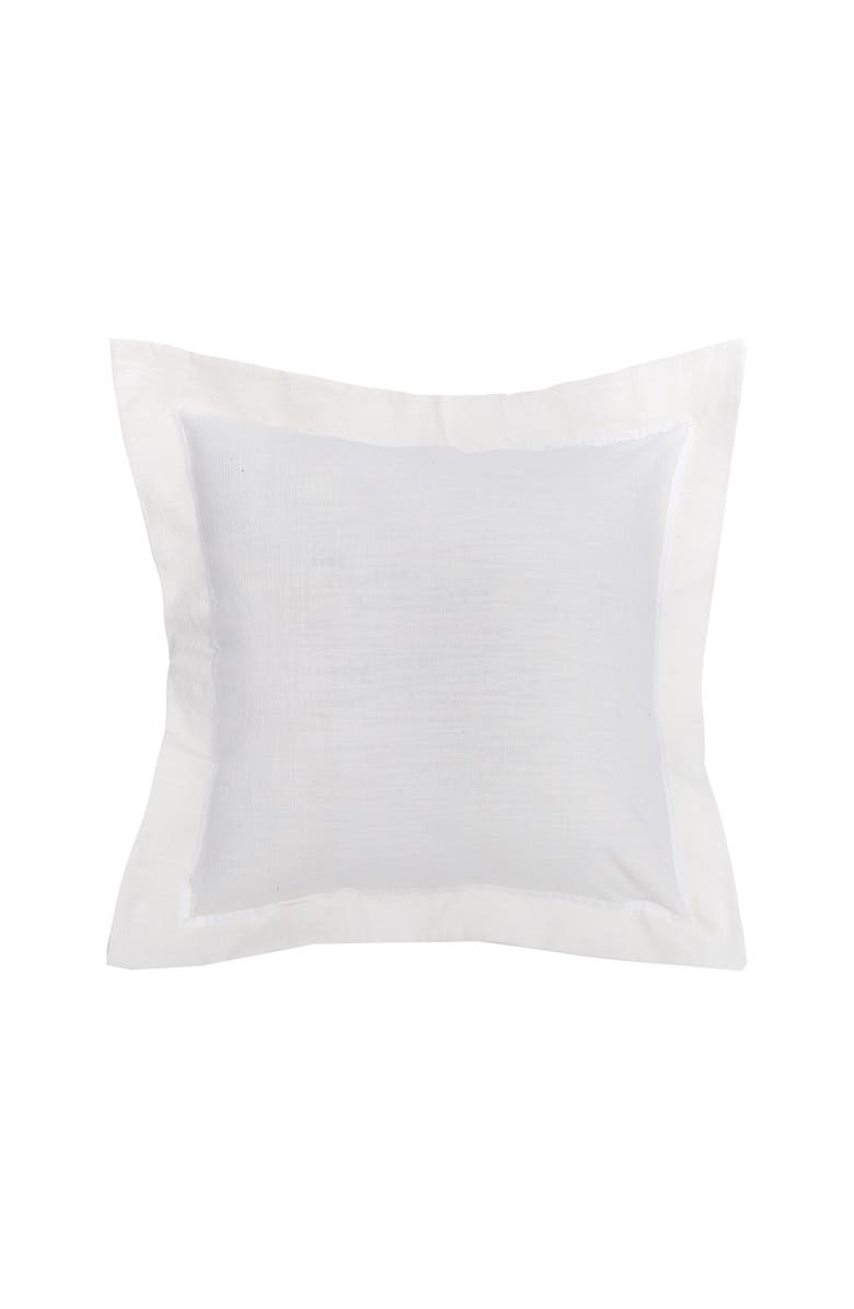 C&F Home Frost Flange Christmas Throw Pillow, 18" x 18", Main, color, White