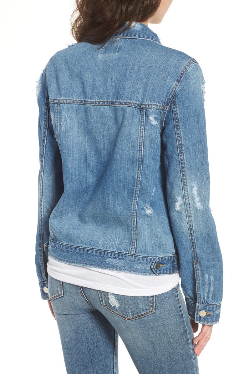 BP. Ripped Denim Jacket, Alternate, color, 