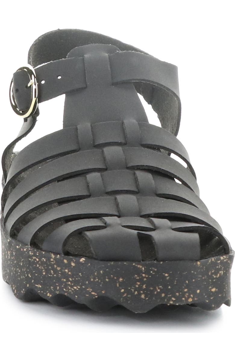 Asportuguesas by Fly London Calix Slingback Fisherman Sandal, Alternate, color, Black
