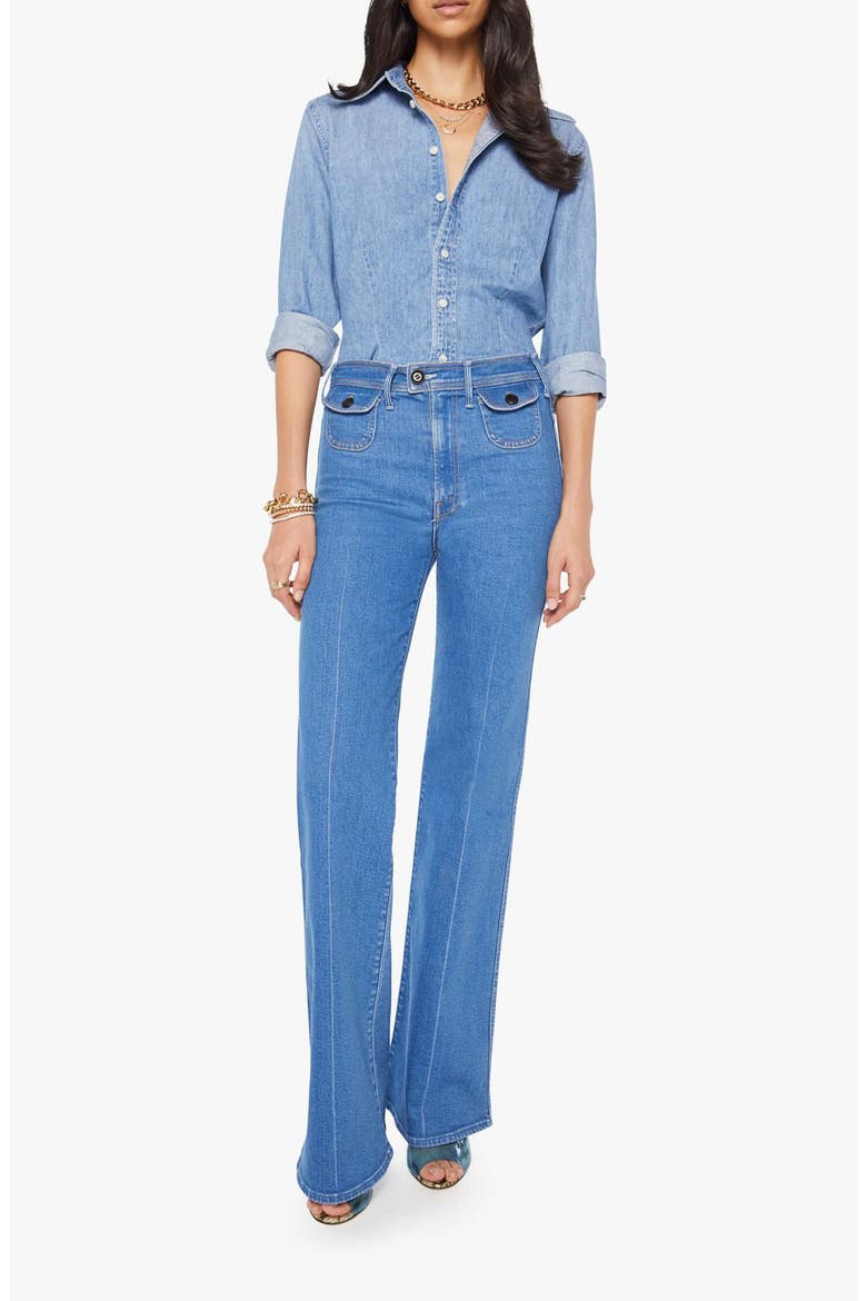 The Itty Bitty Pinchie Frenchie Denim Button-Up Shirt, Alternate, color, SEAL THE DEAL