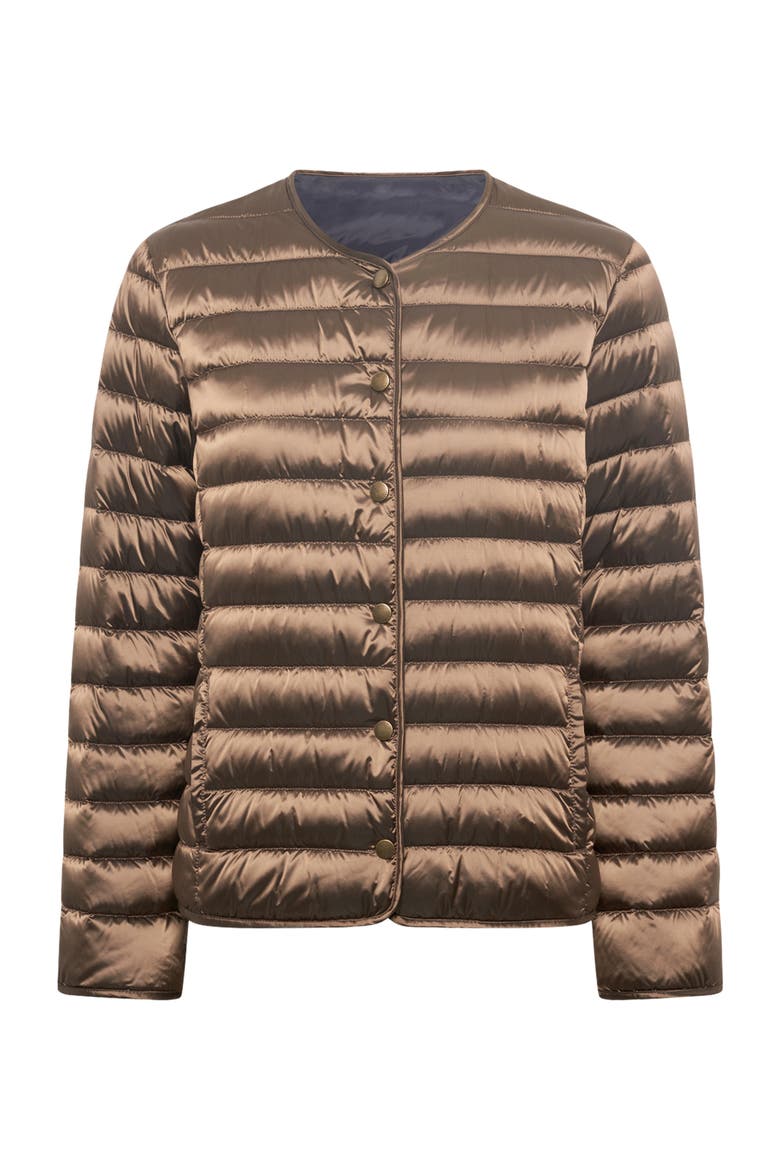 Micaela Quilted Reversible Down Jacket, Alternate, color, Cigar