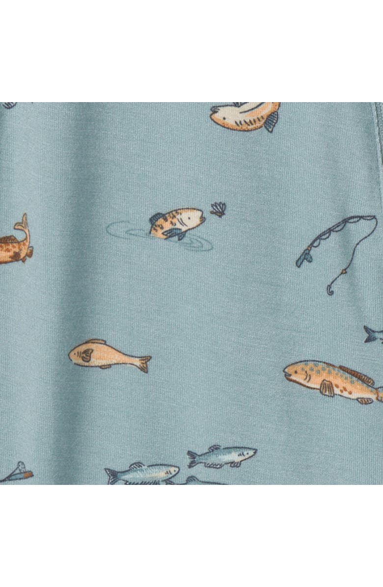 Modern Moments<sup>™</sup> by Gerber 2-Pack Baby Boys Medium Teal Fishing Footless Coveralls, Alternate, color, Fishing