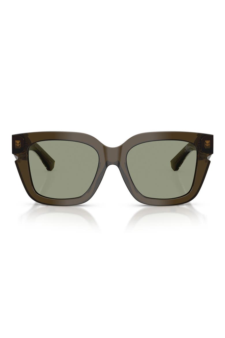 54mm Square Sunglasses, Main, color, GREEN