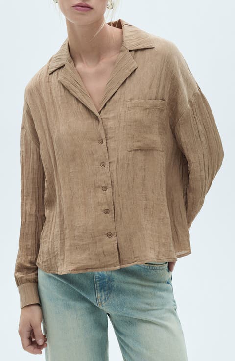 Textured Button-Up Shirt