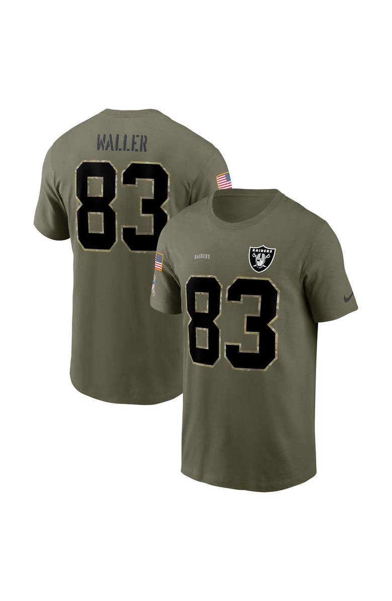Nike Men's Nike Darren Waller Olive Las Vegas Raiders 2022 Salute To Service Name & Number T-Shirt, Main, color, 