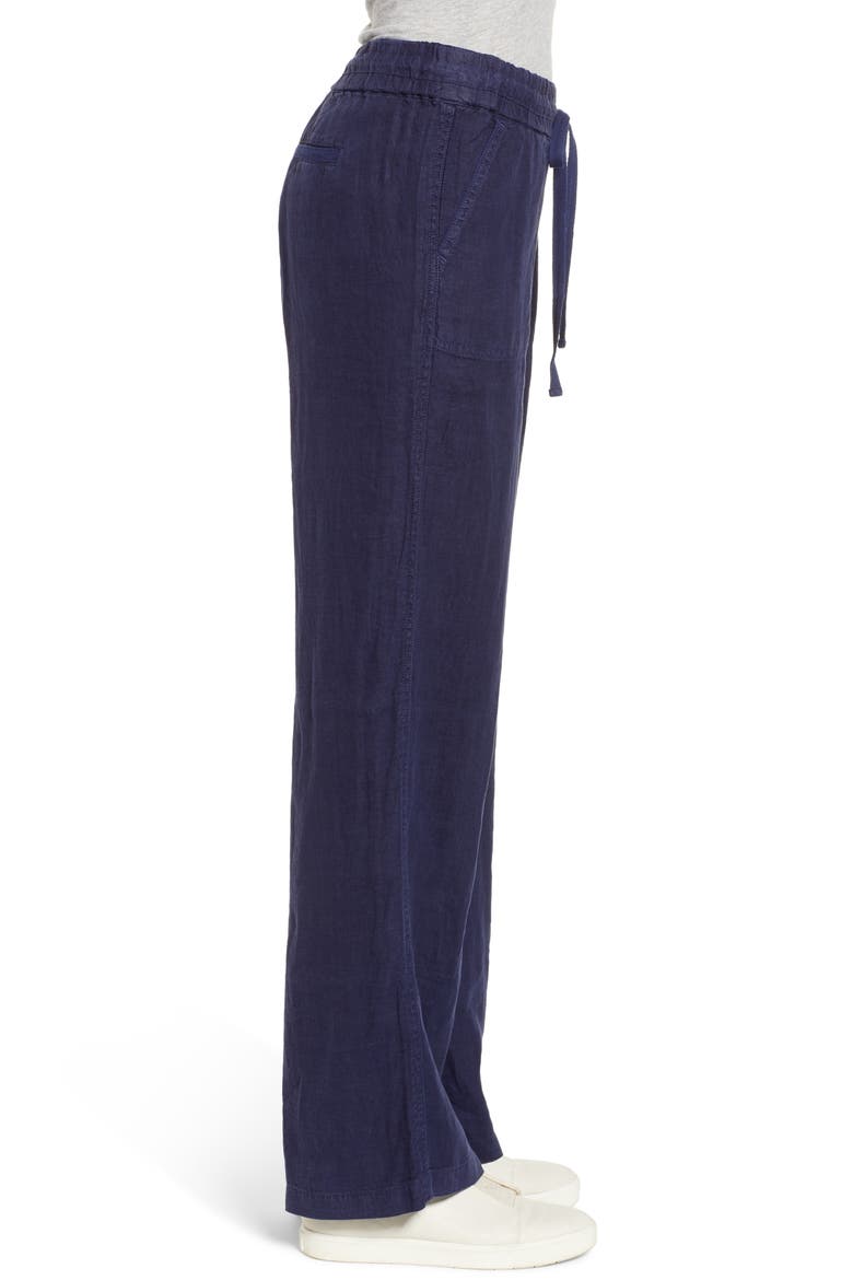 Linen Blend Pants, Alternate, color, NAVY PEACOAT