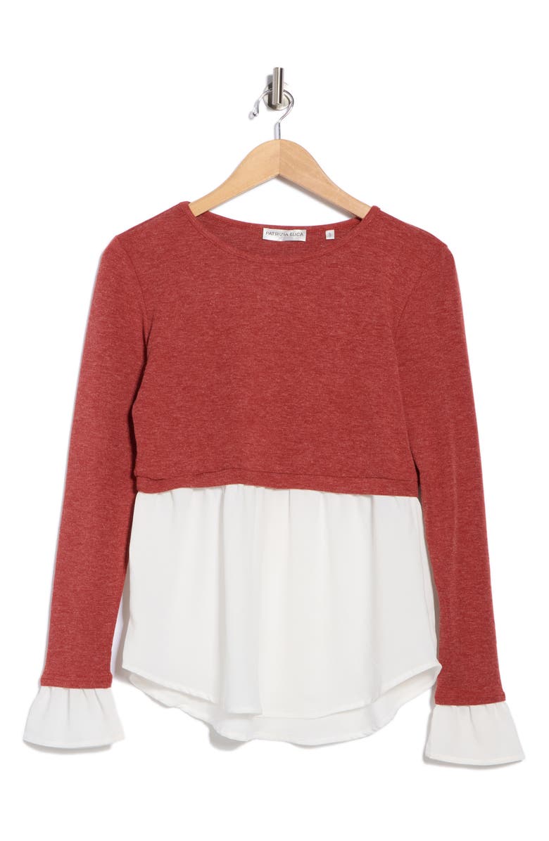 PATRIZIA LUCA Twofer Top, Alternate, color, Rust
