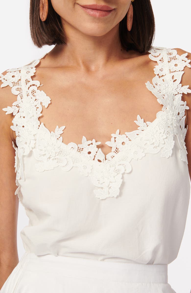 CAMI NYC Chels Floral Lace Tank, Alternate, color, White