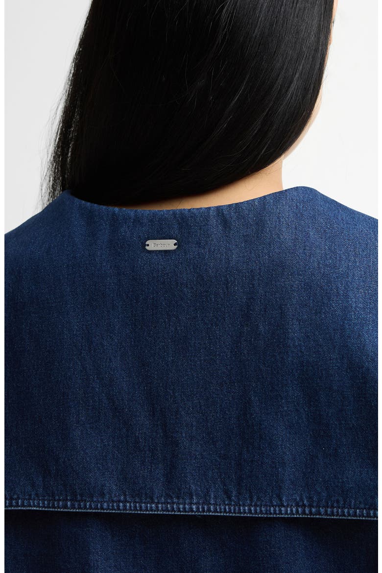 Dartmoor Sailor Collar Button-Up Shirt, Alternate, color, MID WASH INDIGO