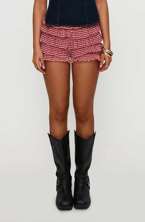 Biscotti Gingham Ruffle Bloomer Shorts