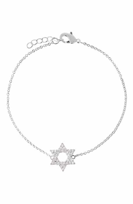 Cubic Zirconia Star of David Bracelet