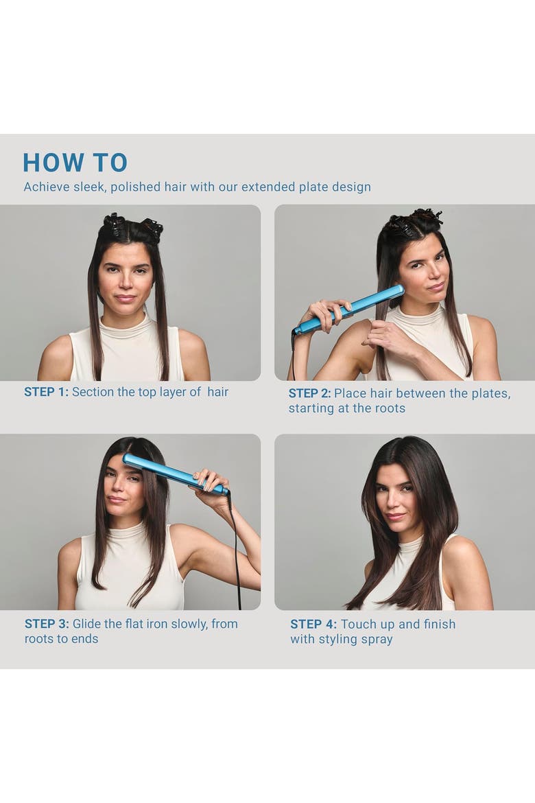 Nano Titanium 1" Ultra-Thin Flat Iron, Alternate, color, Blue