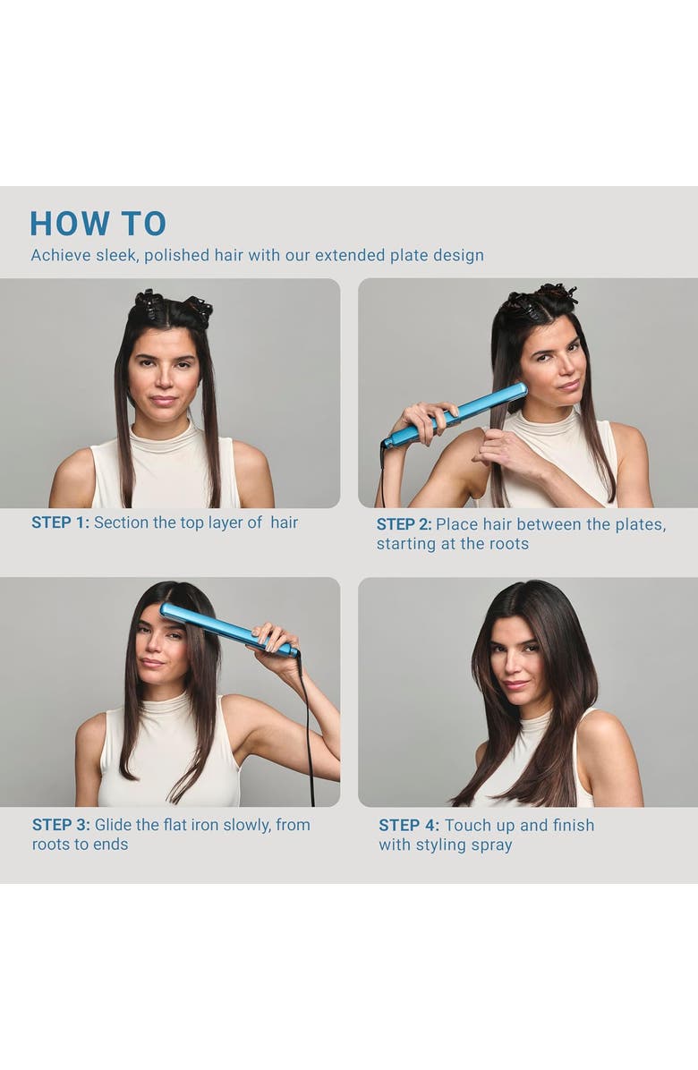 BaBylissPRO Nano Titanium 1" Ultra-Thin Flat Iron, Alternate, color, Blue