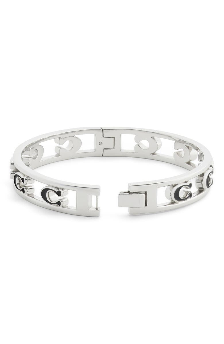 COACH Signature C Open Enamel Hinge Bracelet, Alternate, color, 