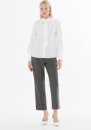 Gizia Printed Shirt with Tie-Neck Detail