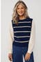 selected Deep Sea Navy/Champagne Stripe