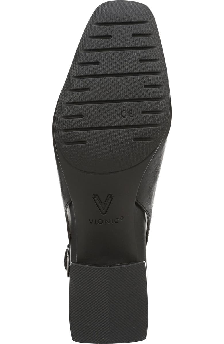 Vionic Reyes Block Heel Slingback Pump, Alternate, color, Black Leather