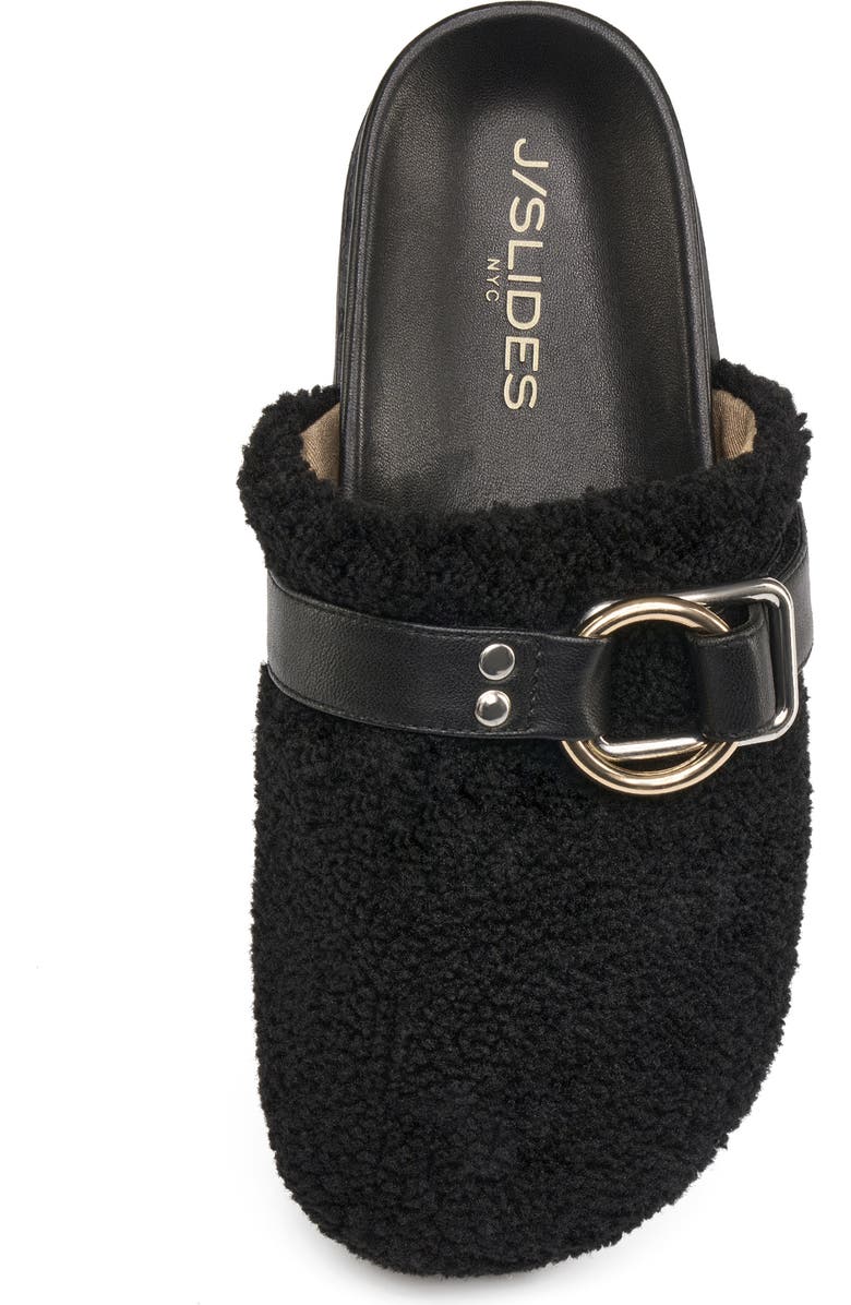 JSlides Rosie Faux Shearling Mule, Alternate, color, Black