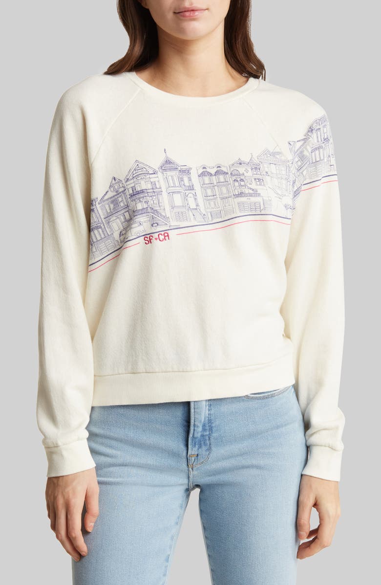 Marine Layer Cotton Graphic Sweatshirt, Main, color,