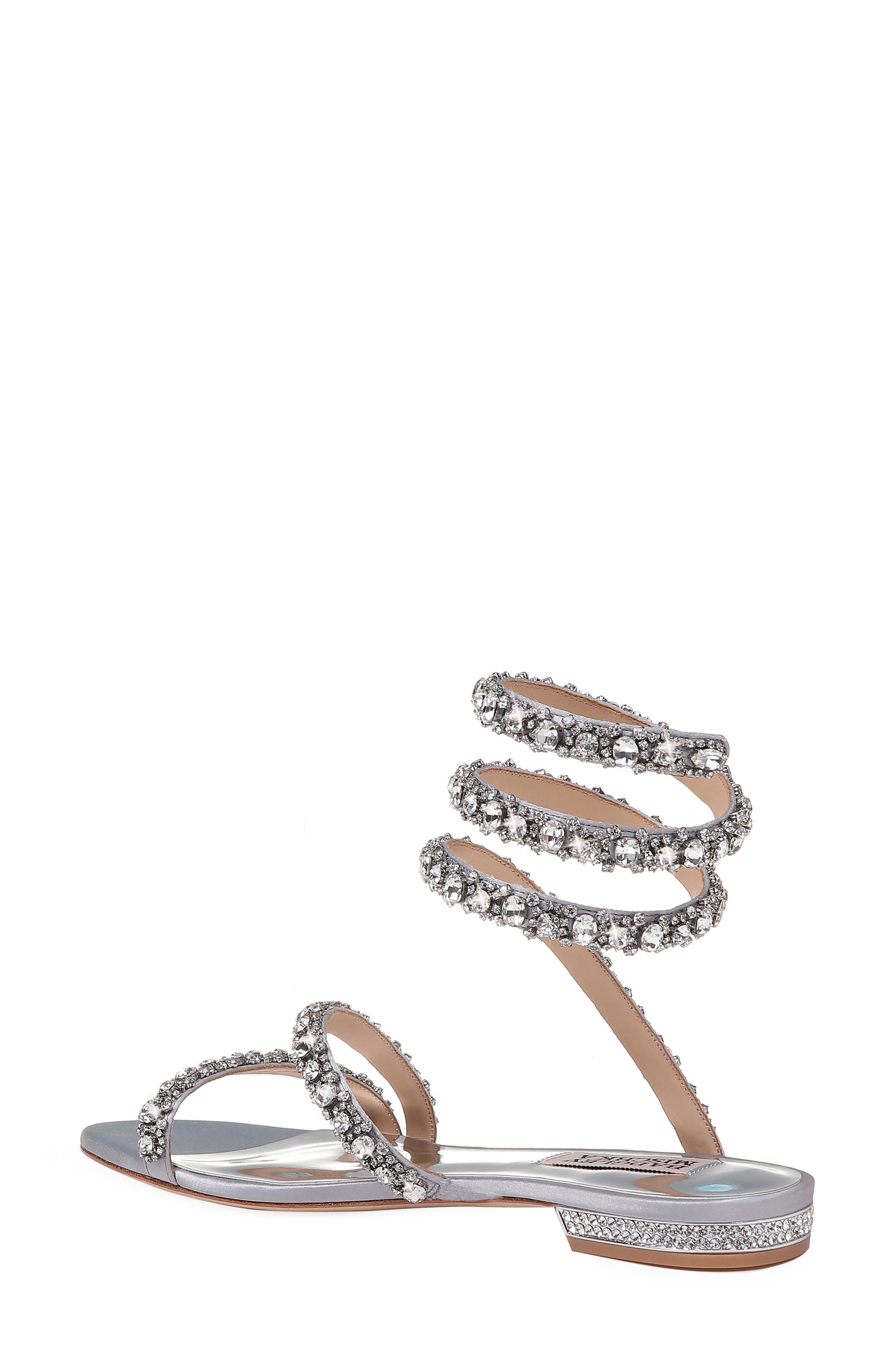 Badgley Mischka Collection Badgley Mischka Paz Crystal Ankle Wrap Sandal, Alternate, color, 