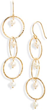 Kiara by Ki-Ele Trinity Freshwater Pearl Drop Earrings